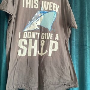Graphic T-Shirt with Ship Design
